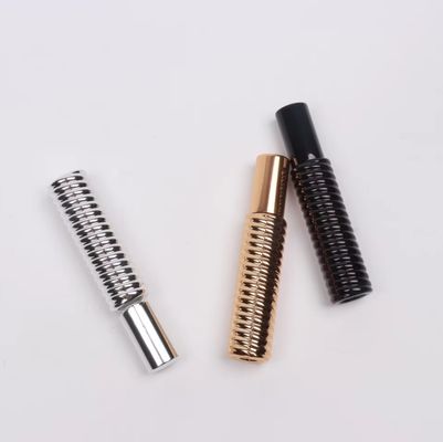 UV Engraving 10ml Glass Bottle Black Golden Silver Perfume Bottle With UV Aluminum Lid